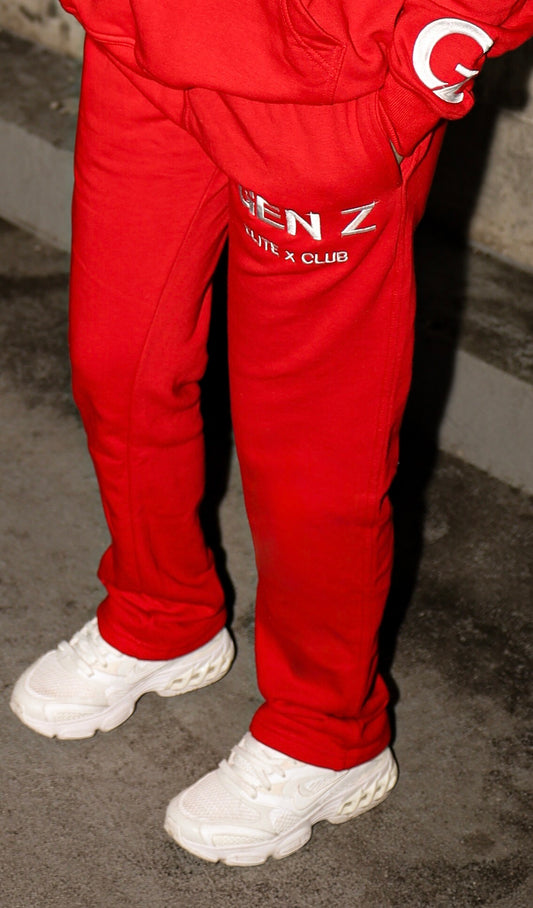 WC 24 Red Loose Bottom Sweatpants