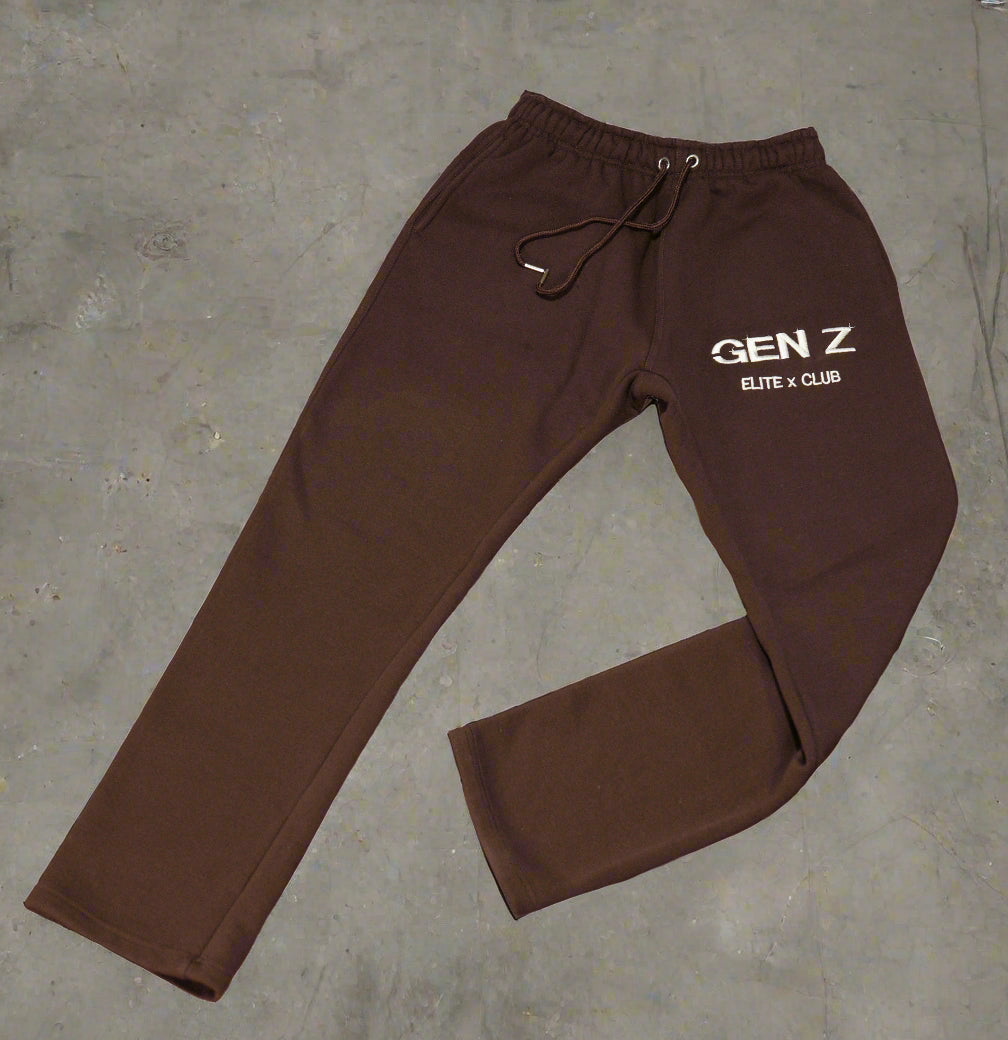 WC 24 Dark Brown Loose Bottom Sweatpants