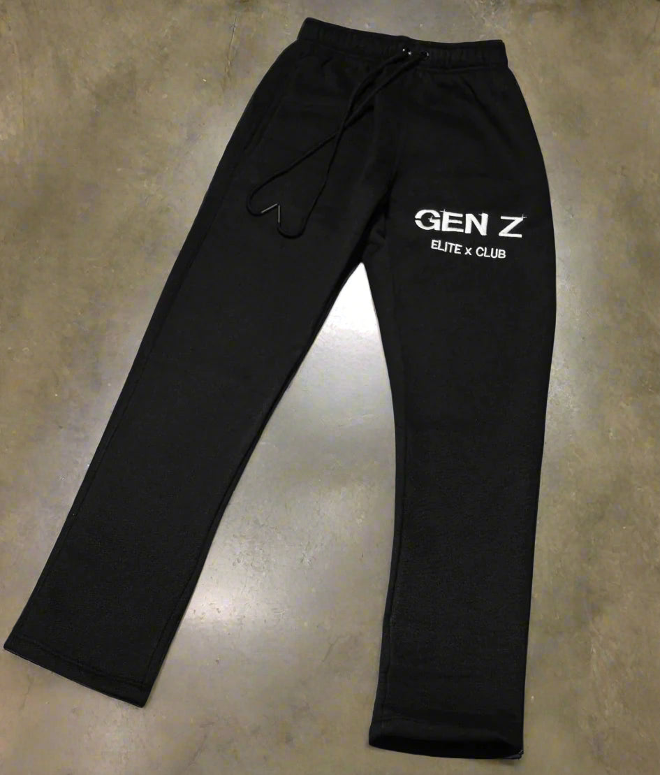 WC 24 Black Loose Bottom Sweatpants